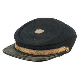 Original U.S. Indian Wars Model 1872 Pennsylvania Officer’s Chasseur Style Pattern Kepi with United Hatters, Cap, & Millinery Works Union Tag