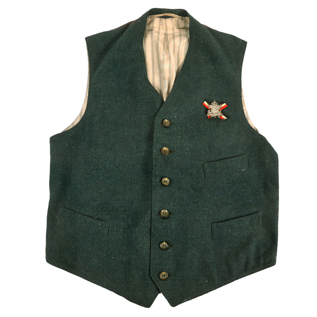 Original Imperial German WWI Vest / Waistcoat with War Veterans League Pin Original Items