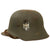 Original German WWII M18 Transitional Heer Army Single Decal Helmet with Liner & Chinstrap - Stamped Si.62