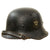 Original German WWII M34 Square Dip NSDAP Double Decal Civic Police Steel Helmet with Cloth Liner & Chinstrap - Ordnungspolizei