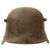 Original Imperial German WWI M16 Turtle Camouflage Painted Stahlhelm with Likely Mustard Gas Exposed Liner & Chinstrap - ET64