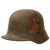 Original Imperial German WWI M16 Turtle Camouflage Painted Stahlhelm with Likely Mustard Gas Exposed Liner & Chinstrap - ET64