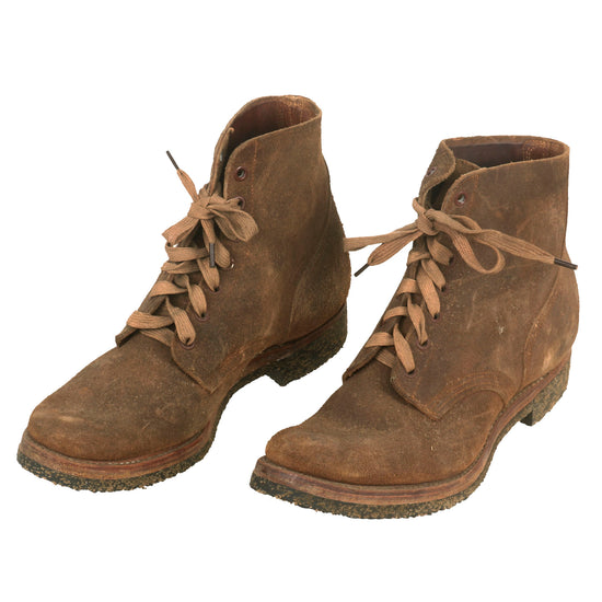 Original U.S. WWII Pair of Marine Corps Unissued USMC Boondocker Boots by International Shoe Co. - Size 7½D - 1945 Dated