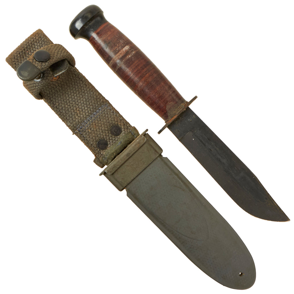 Original U.S. WWII Navy USN Mark 1 Fighting Knife by CAMILLUS with Mk1 Scabbard