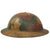 Original U.S. WWI Panel Camouflage Painted British-Made Mk 1 Doughboy Helmet with Liner & Partial Chinstrap