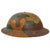 Original U.S. WWI Panel Camouflage Painted British-Made Mk 1 Doughboy Helmet with Liner & Partial Chinstrap