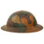 Original U.S. WWI Panel Camouflage Painted British-Made Mk 1 Doughboy Helmet with Liner & Partial Chinstrap