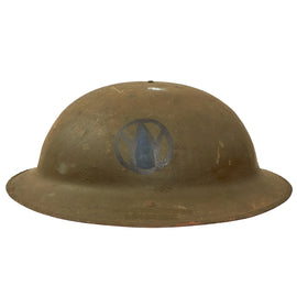 Original U.S. WWI 89th Division Named & Painted British-Made Mk. I Officer’s Doughboy Helmet - Lieutenant Daniel Henry Hughes, 355th Infantry Regiment