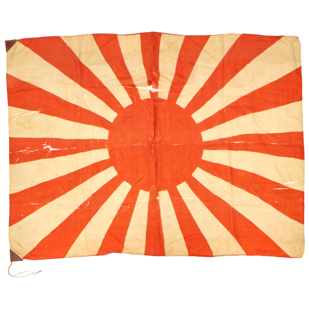 Original Japan WWII Imperial Japanese Army Rising Sun Silk War Flag - 27 x 36”