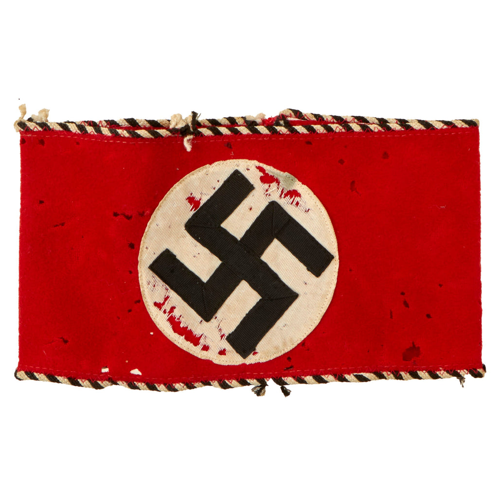 Original German Early WWII NSDAP Multi-piece Wool Felt & Rayon Armband with RZM Tag - RZM A4/213 Original Items