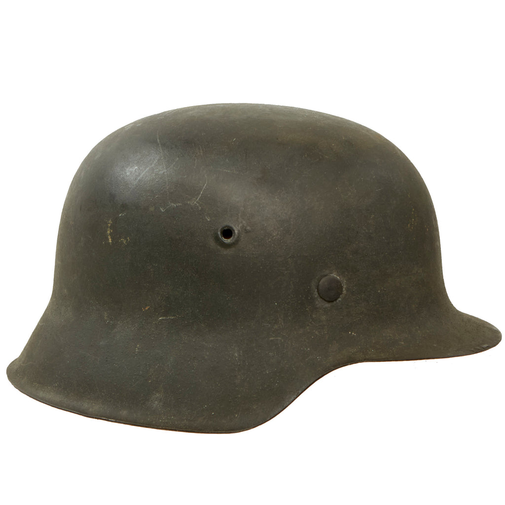 Original German WWII M42 No Decal Army Heer Helmet with 1944 Dated 58cm Liner - Stamped CKL66