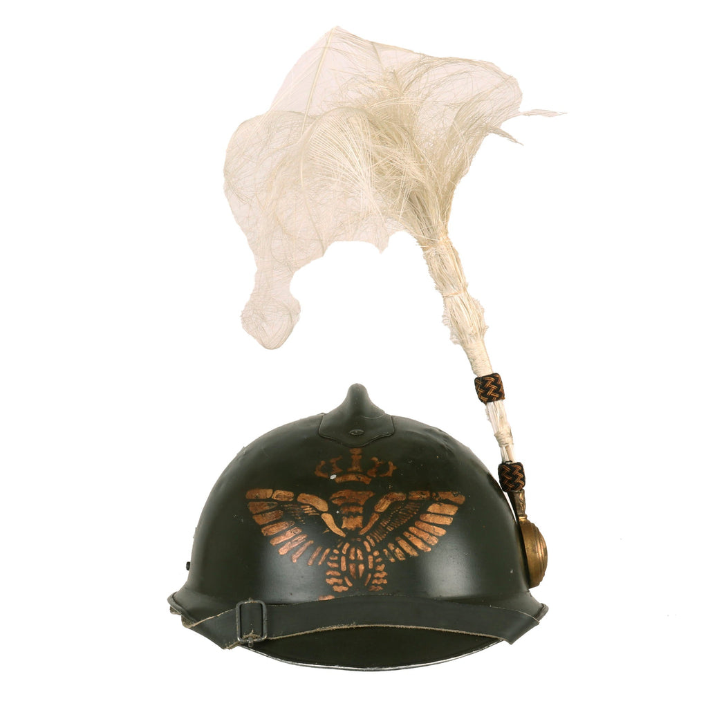 Original Italian WWI / 1920s General’s Dress Parade Adrian Helmet with Plume Original Items