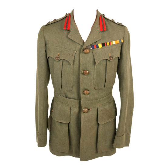 Original British WWI Major General’s Uniform with 6-Place Ribbon Bar & General’s Gorgets Insignia Original Items