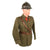 Original French WWII Artillery Lieutenant Officer’s Uniform Grouping with Tunic, Trousers, Vest, Greatcoat, Kepi, and M26 Officer’s Helmet with Braided Chinstrap Original Items