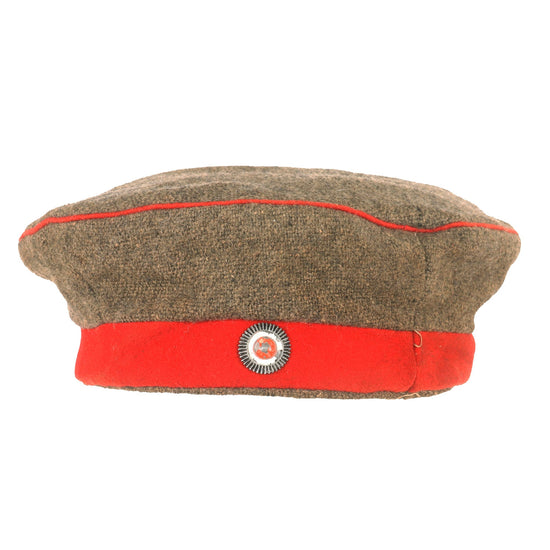 Original Imperial German WWI Late War Ersatz M1907 Feldmütze Field Cap with National Cockade Original Items