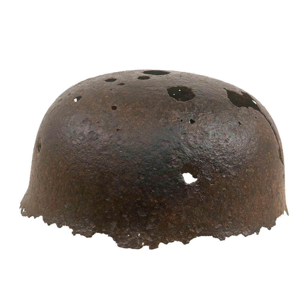 Original German WWII Battlefield Pick Up Relic M38 Luftwaffe Fallschirmjäger Paratrooper Helmet Shell Recovered at Crete Original Items