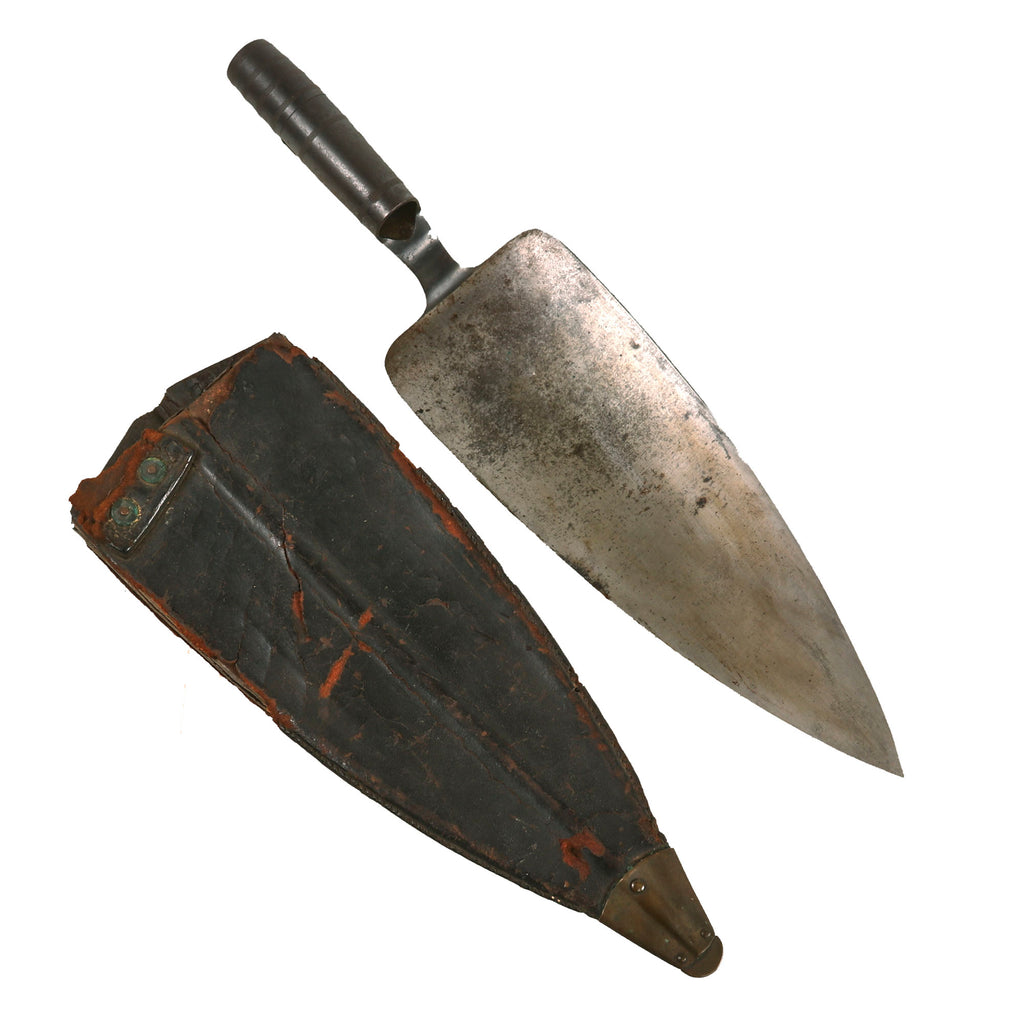 Original U.S. Springfield Trapdoor Model 1873 Trowel Bayonet with Handle and Partial Scabbard