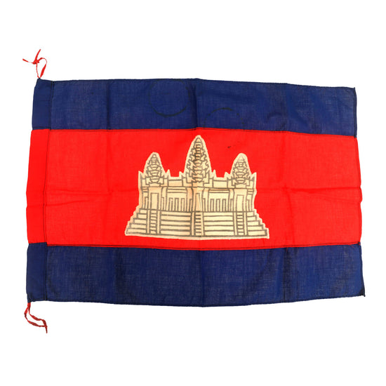 Original Cambodia Vietnam War Flag of the Kingdom of Cambodia - 15 x 22” Original Items