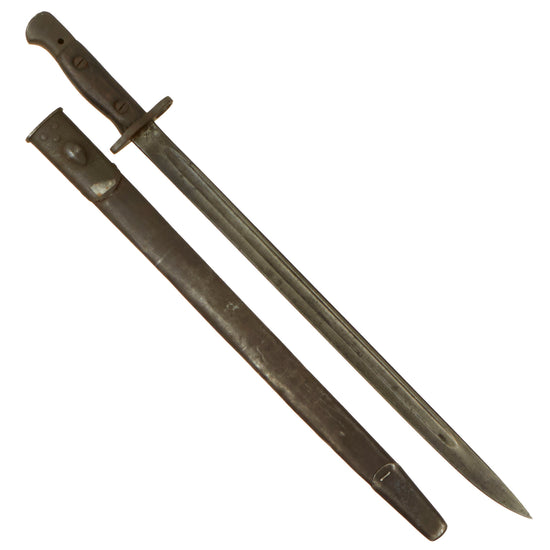 Original Siamese Type 62 Restruck “Smiling Tiger” British WWI P-1907 Enfield Bayonet With Steel Scabbard