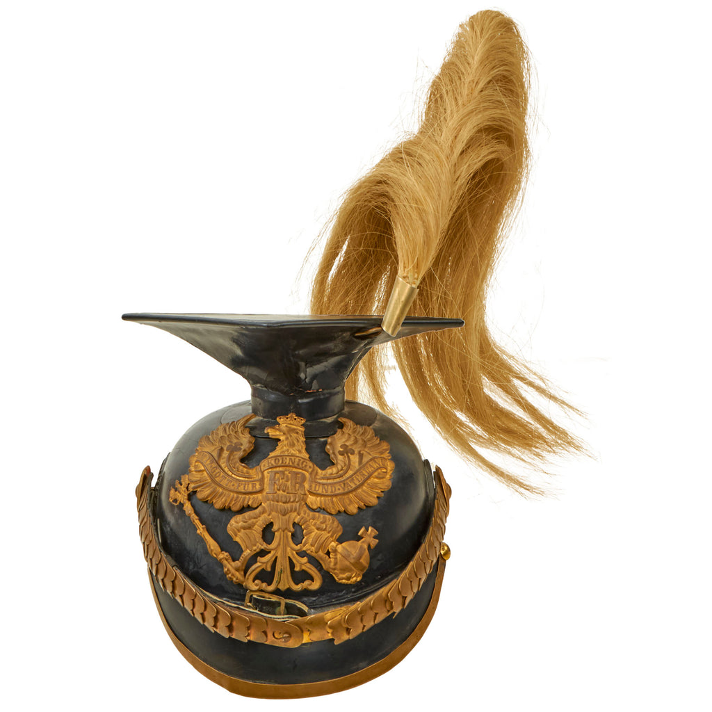 Original Imperial German Prussian Model 1867/94 Officer’s Uhlan Tschapka with Plume - Dated 1917