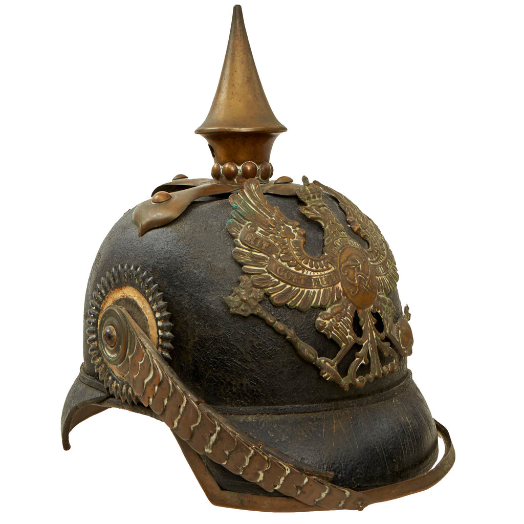 Original Imperial German Prussian M1856/57 Pickelhaube with Extremely Scarce 75mm Cockade & Partial Chinscales