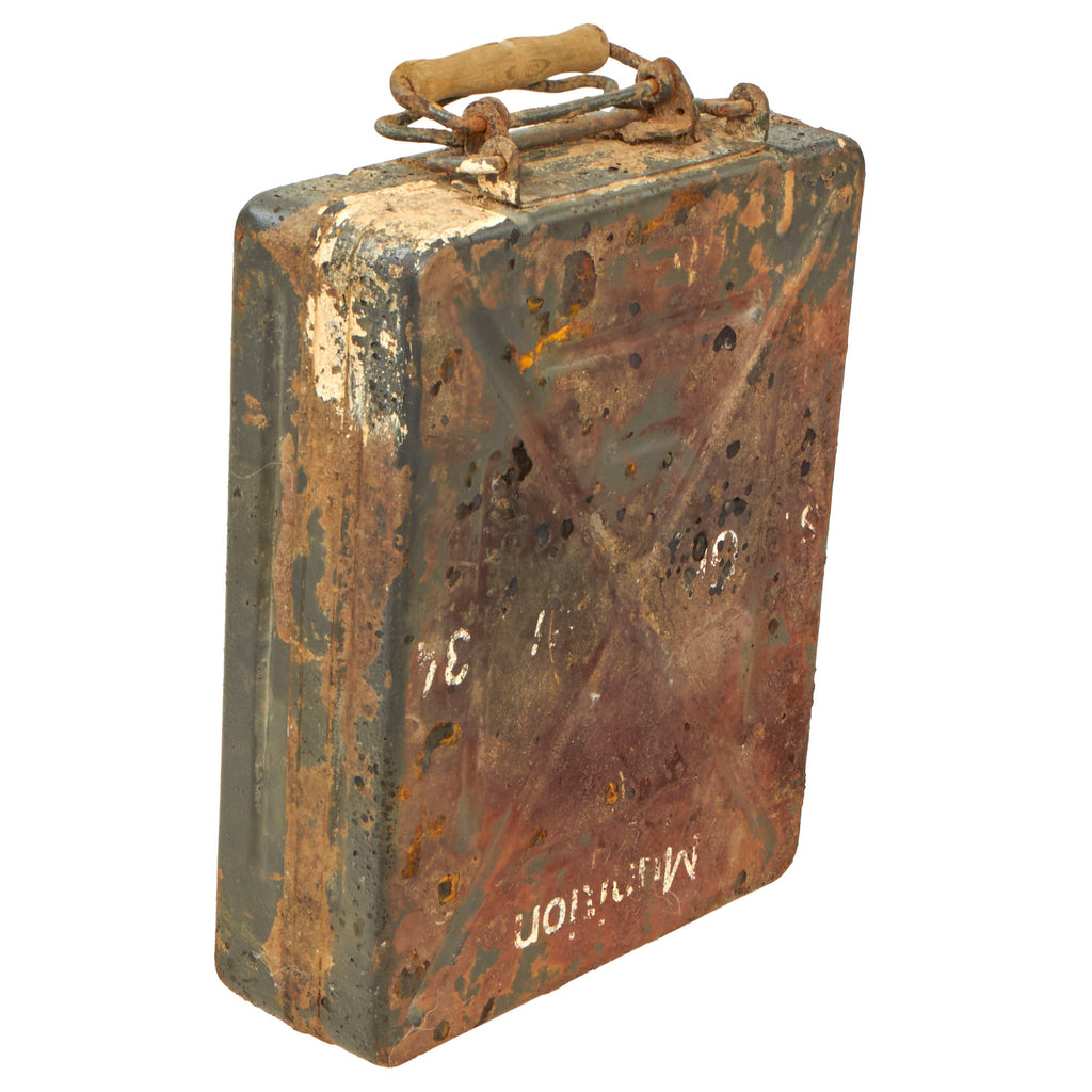 Original German WWII 8cm Granatwerfer 34 Mortar Round GrW 34 Steel Transportation Box Case Original Items