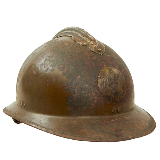 Original French WWII Vichy M1926 Adrian Helmet Original Items