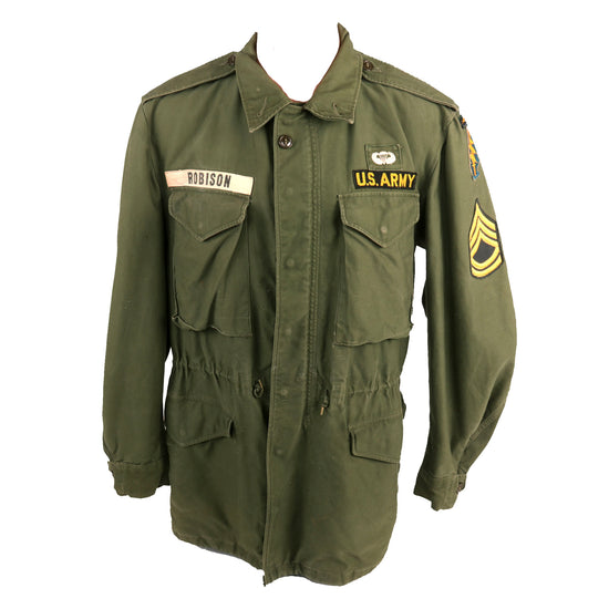 Original U.S. Vietnam War M1951 1st Special Forces (Airborne) Field Jacket with Period Applied Insignia - Paratrooper’s Wings Original Items