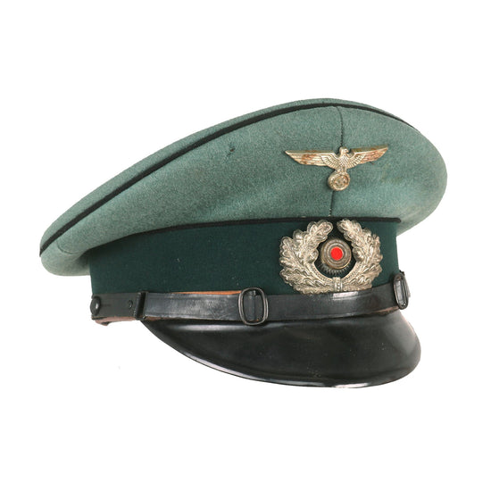 Original German WWII Named Heer Pioneer EM/NCO Schirmmütze Visor Crush Cap by Peküro Original Items