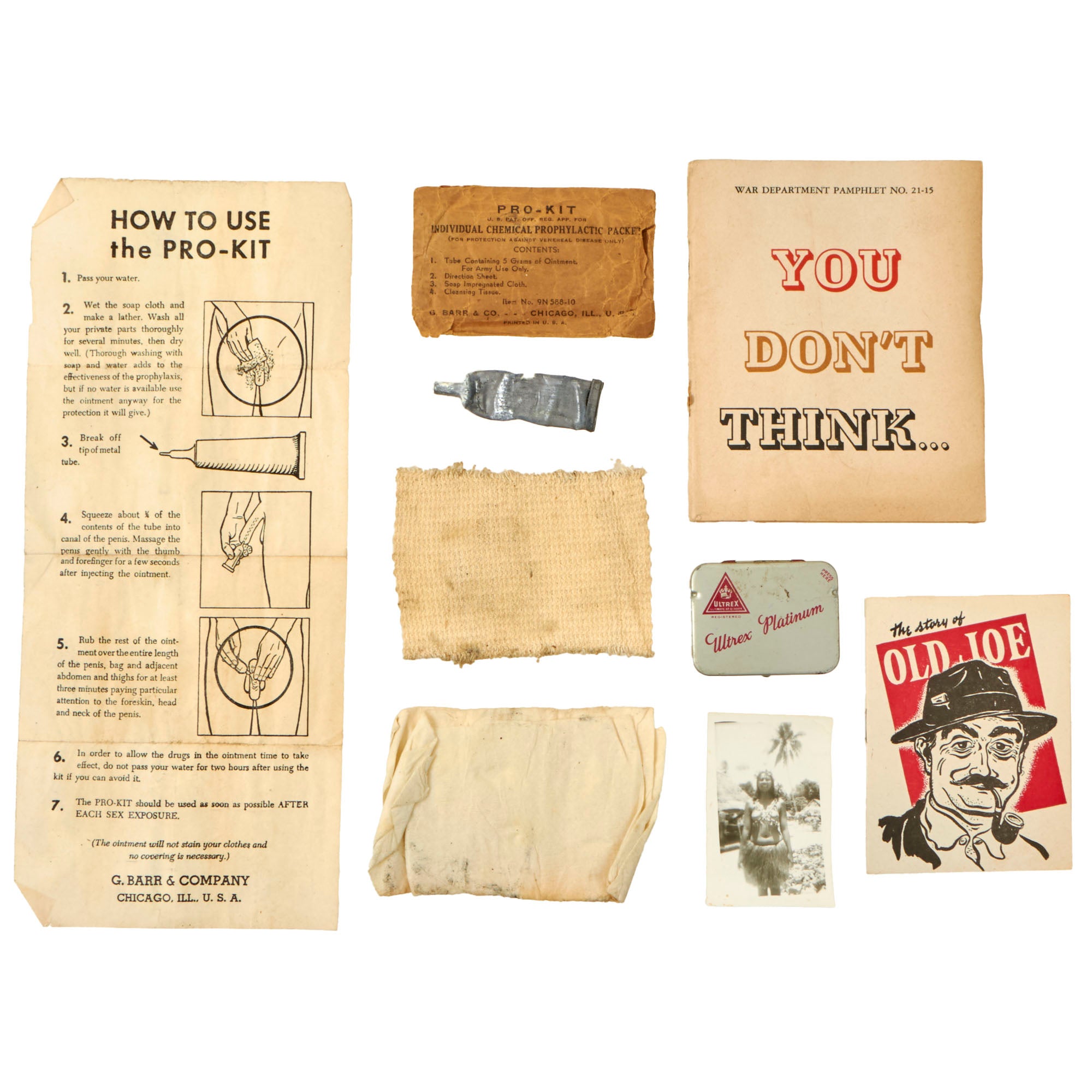 Original U.S. WWII U.S. Military Sex Education Hygeine Lot - Prophylac –  International Military Antiques