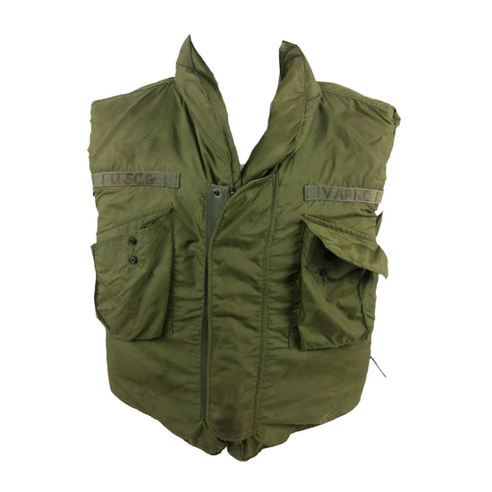 Original U.S. Vietnam War Era Service Worn M69 Flak Vest Body Armor in Size Large by Rachman Mfg. Co. - Dated 1968 - Marked USCG