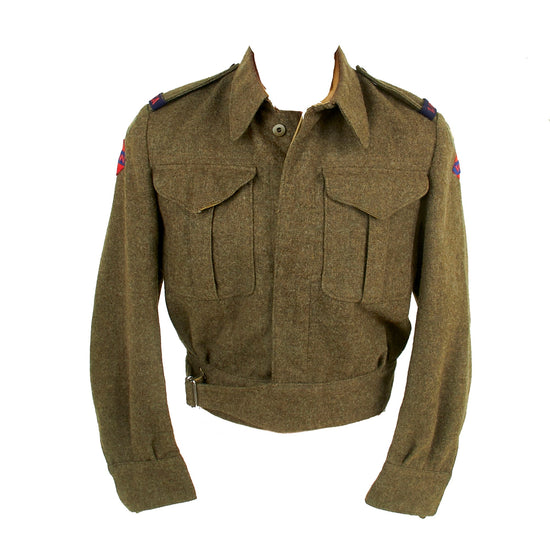 Original Canadian WWII 1st Medium Regiment Royal Canadian Artillery, 1st Canadian Army Group Battledress Uniform Jacket with Period-Applied Insignia