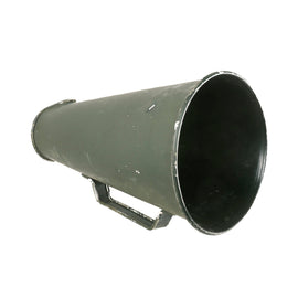 Original British Canadian WWII Bullhorn Megaphone by MTS - Dated 1940