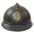 Original French WWI Model 1915 Adrian Helmet Shell with RF Field Medical Personnel Badge - Horizon Blue Original Items