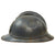 Original French WWI Model 1915 Adrian Helmet Shell with RF Field Medical Personnel Badge - Horizon Blue Original Items