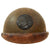 Original French WWII Model 1935 Tanker Armored Vehicle Helmet with Armored Artillery Badge