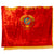 Original Soviet Russian Cold War Worker Red Velvet Unity Banner Lenin Flag with Fringe - Workers of the World, Unite! - 53 x 70”