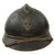 Original French WWI Model 1915 Adrian Helmet in Horizon Blue with RF Engineer Badge - Complete Original Items