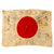 Original Japanese WWII Hand-Painted Silk Good Luck Flag with Lots of Signatures - 29 x 39”