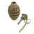 Original U.S. WWII Inert MkII Pineapple Grenade with Yellow Ring & M10A1 Fuze