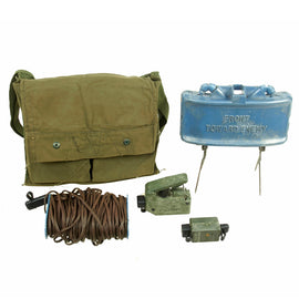 Original U.S. Vietnam War Complete M68 Claymore Mine Training Kit with Canvas Carry Bag - Inert