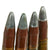 Original U.S. WWII Set of Four 1942 & 1943 Dated 40mm Bofors Gun Rounds with Original Clip - Inert