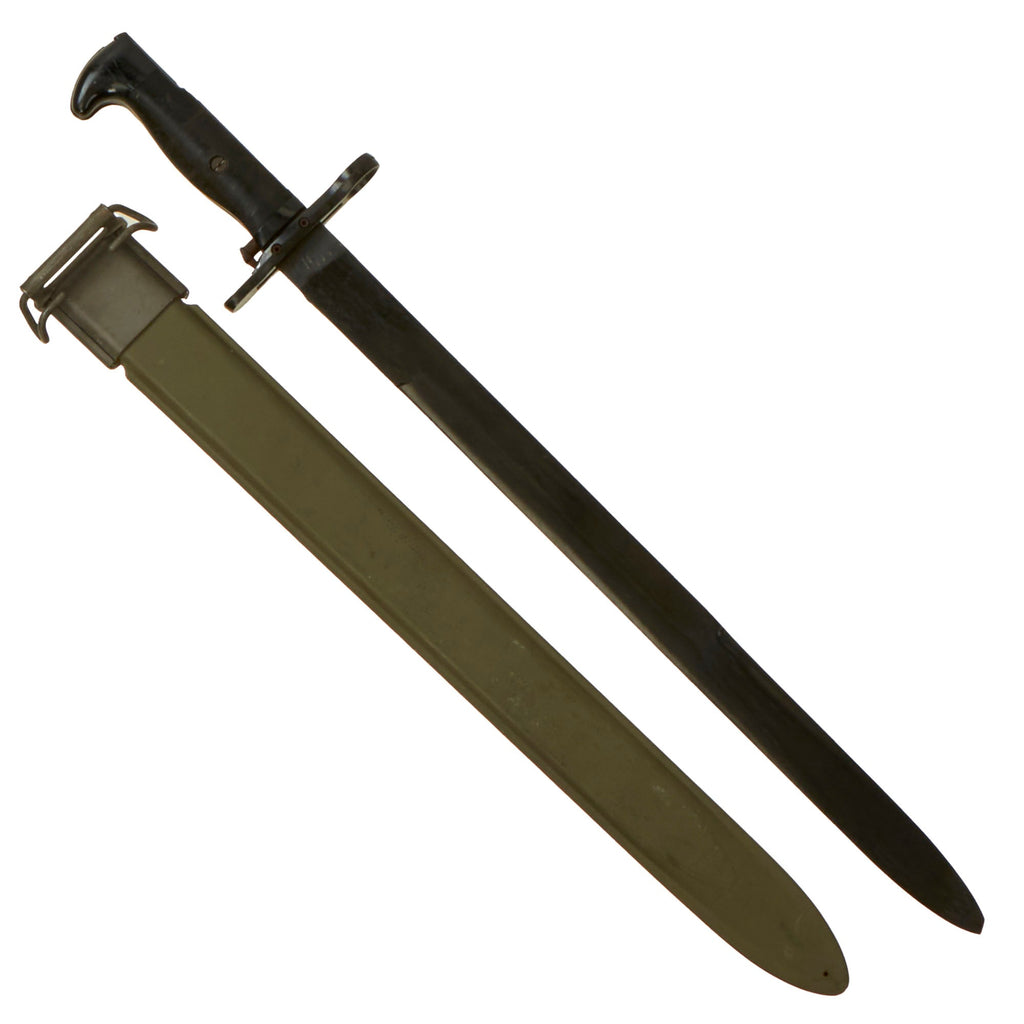 Original WWII U.S. Navy Mark 1 Plastic Training Bayonet by P.B. Co. with USN Mk1 Scabbard Original Items