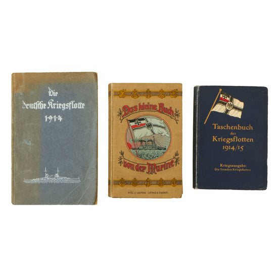 Original Imperial German WWI Kaiserlichemarine Ship Recognition Books - Lot of Three