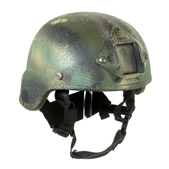 Original U.S. GWOT Special Operations Used AS-500 Armorsource Kevlar Helmet with Custom Paint Scheme & Original Liner - Dated 2012 Original Items