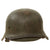 Original German WWII Large M42 Single Decal Army Heer Helmet with 1941 Dated 59cm Liner & Chinstrap - Stamped EF66 Original Items