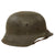 Original German WWII Large M42 Single Decal Army Heer Helmet with 1941 Dated 59cm Liner & Chinstrap - Stamped EF66 Original Items