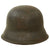 Original German WWII Large M42 Single Decal Army Heer Helmet with 1941 Dated 59cm Liner & Chinstrap - Stamped EF66 Original Items