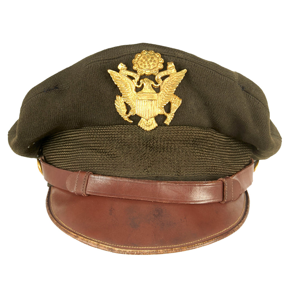 Original U.S. WWII USAAF Officer OD Green Crush Cap By Society Brand Headwear - Size 6¾ Original Items