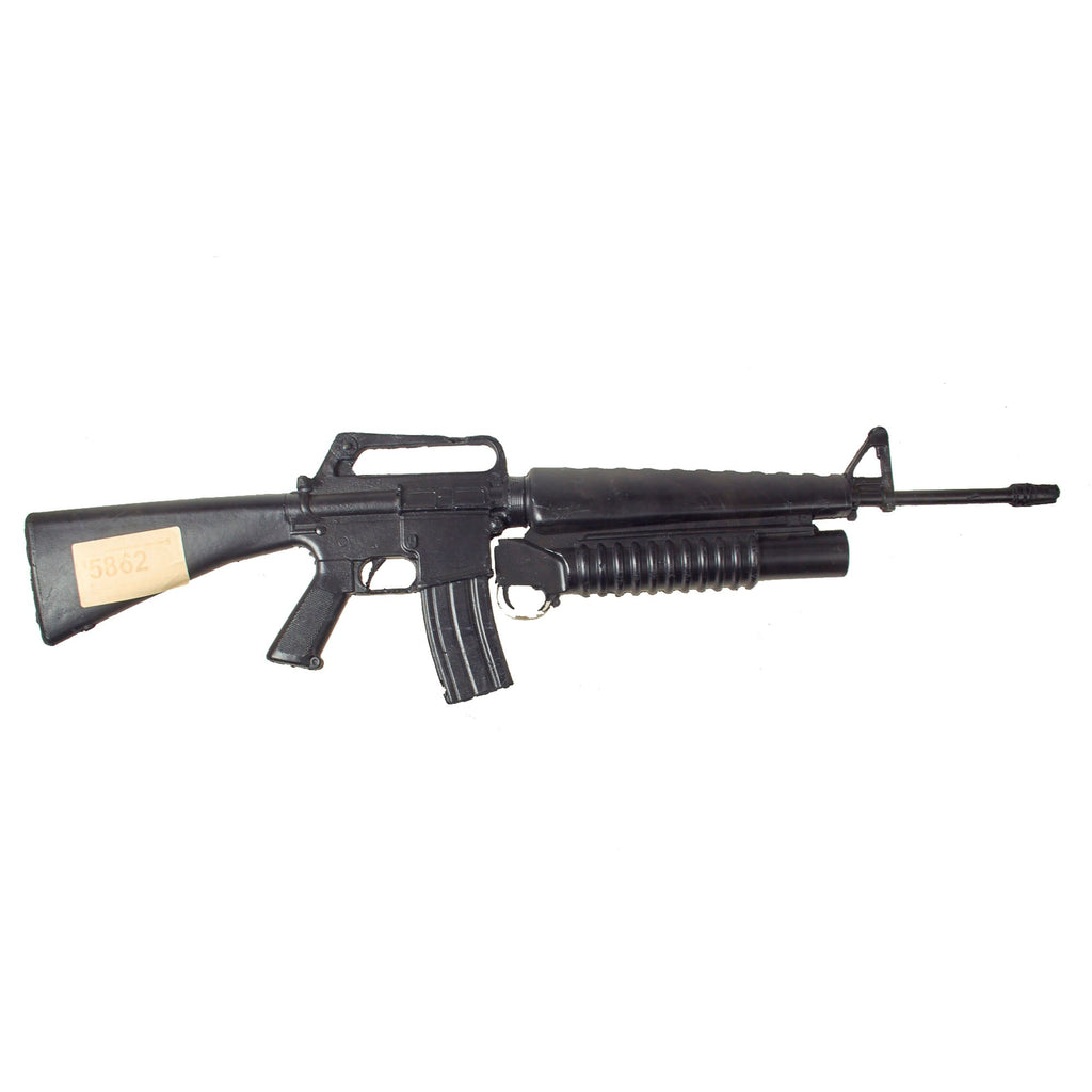 Original Rubber Film Prop Colt M16 (“AR15”) With Attached M203 From Ellis Props - As Used in “Entrapment” - M16/M203 Grenade Launcher Original Items